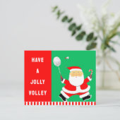 バドミントンクリスマス シーズンポストカード (スタンド正面)