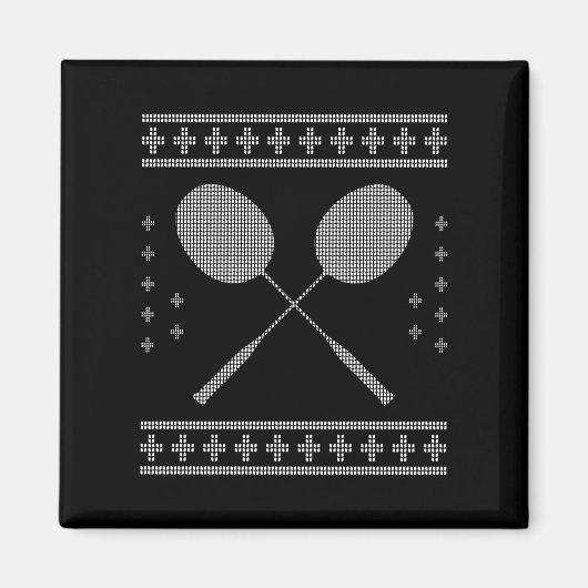 バドミントンクリスマス マグネット (正面)