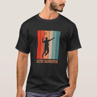 バドミントングラフィックバドミントンプレーヤーシャトルコックスポー Tシャツ