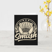 バドミントングラフィックバドミントンプレーヤーシャトルスポーツ カード (黄色い花)