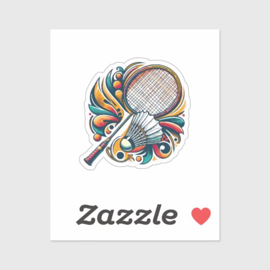 バドミントングラフィック シール (シート)