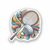 バドミントングラフィック シール (正面)