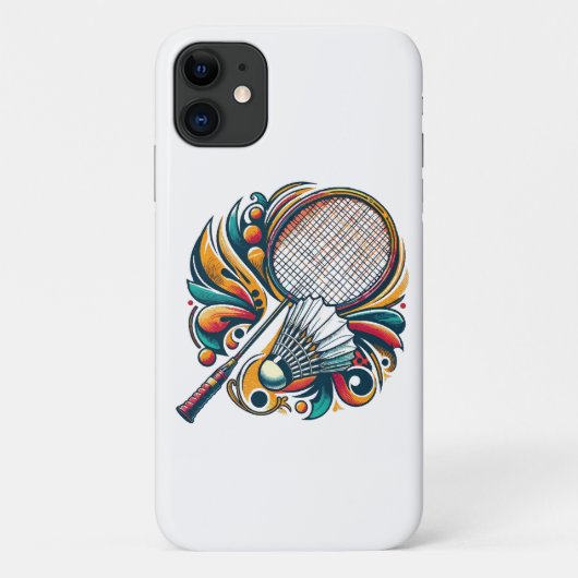 バドミントングラフィック Case-Mate iPhoneケース (裏面)