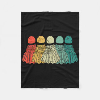 バドミントンシャトルゲームマッチラケットボールレトロVi フリースブランケット
