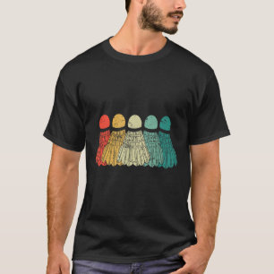 バドミントンシャトルゲームマッチラケットボールレトロVi Tシャツ