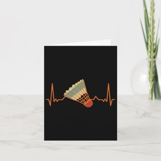 バドミントンシャトルコートゲームスポーツハートビートバーディ カード (正面)