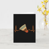 バドミントンシャトルコートゲームスポーツハートビートバーディ カード (黄色い花)