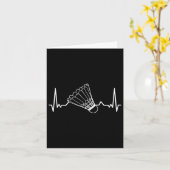 バドミントンシャトルコートゲームスポーツハートビートバーディ カード (黄色い花)