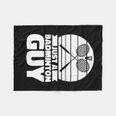 バドミントンシャトルコートラケット – バドミントン フリースブランケット (正面(横))