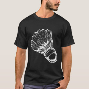 バドミントンシャトルスケッチバドミトニスト Tシャツ