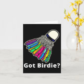 バドミントンシャトルバーディ得ーノベルティ カード (黄色い花)