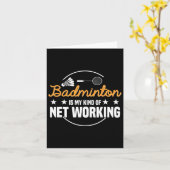 バドミントンシャトルファンのスポーツラケットコーチT カード (黄色い花)