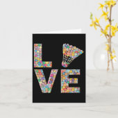 バドミントンシャトルボールラブフラワー カード (黄色い花)