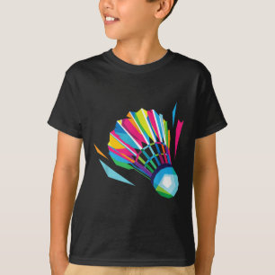 バドミントンシャトルラケットスポーツバドミントンポップ・アートのアート Tシャツ