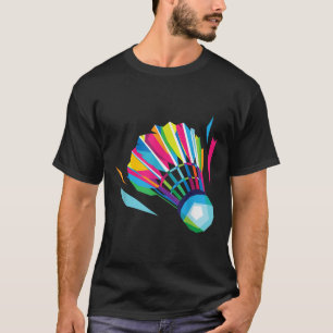 バドミントンシャトルラケットスポーツバドミントンポップ・アートのアート Tシャツ