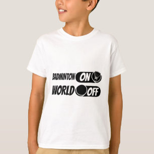 バドミントンシャトルラケット – チームBadminton On World Tシャツ