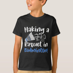 バドミントンシャトル愛好家スポーツラケットコーチT Tシャツ