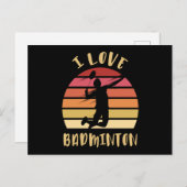 バドミントンジャンプスマッシュが大好き ポストカード (正面/裏面)