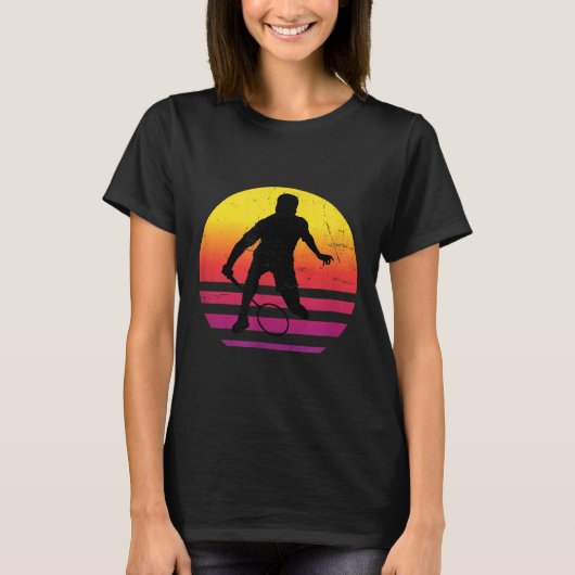 バドミントンスカッシュ男子シャトル女子 Tシャツ (正面)