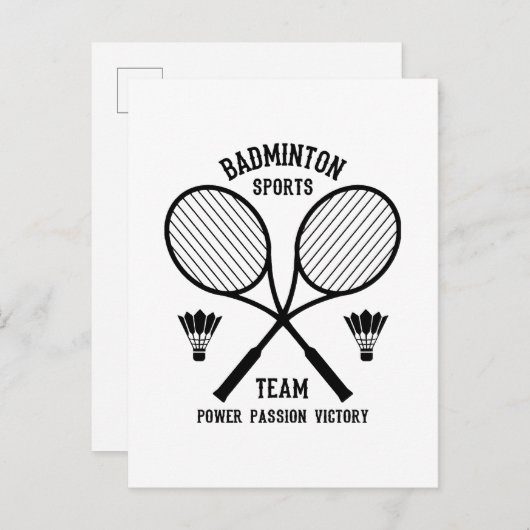バドミントンスポーツチーム インビテーションポストカード (正面/裏面)
