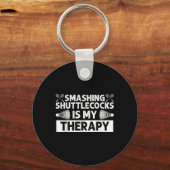 バドミントンスマッシングシュトルラケットスポーツ キーホルダー (正面)