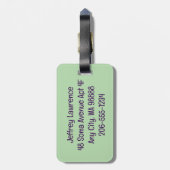 バドミントンデザインラゲージタグ ラゲッジタグ (裏面縦)