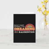 バドミントンデザイン カード (黄色い花)