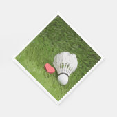 バドミントンナプキンシャトルコックと緑の愛 スタンダードランチョンナプキン (角)