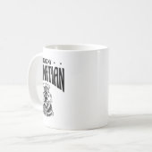 バドミントンバイシャトルラケットできなくてごめんなさい コーヒーマグカップ (正面左)