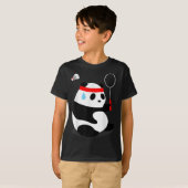 バドミントンパンダ汗恋しく思出 Tシャツ (正面フル)