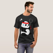 バドミントンパンダ汗恋しく思出 Tシャツ (正面フル)