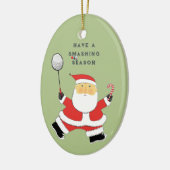 バドミントンパーソナライズされたコレクティブ セラミックオーナメント (左)