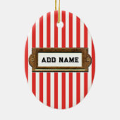 バドミントンパーソナライズされたコレクティブ セラミックオーナメント (裏面)