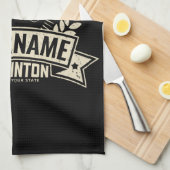 バドミントンパーソナライズされた選手の名前ラケットスポーツ キッチンタオル (四つ折り)