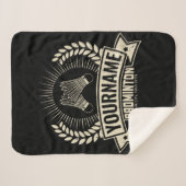 バドミントンパーソナライズされた選手の名前ラケットスポーツ シェルパブランケット (正面(横))