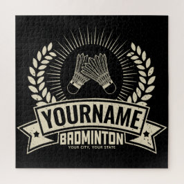 バドミントンパーソナライズされた選手の名前ラケットスポーツ ジグソーパズル