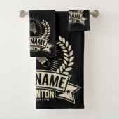 バドミントンパーソナライズされた選手の名前ラケットスポーツ バスタオルセット (インサイチュ)