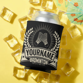 バドミントンパーソナライズされた選手の名前ラケットスポーツ 缶クーラー