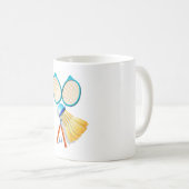 バドミントンパーソナライズされた選手へのギフト コーヒーマグカップ (正面右)