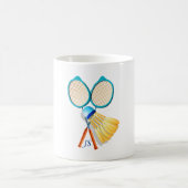 バドミントンパーソナライズされた選手へのギフト コーヒーマグカップ (中央)
