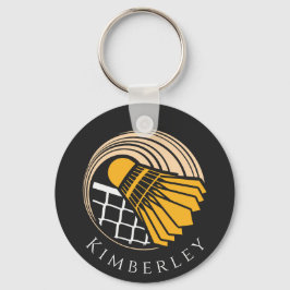 バドミントンパーソナライズされた選手モダンコーチのバーディー キーホルダー