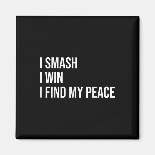 バドミントンプレイヤーミームセルフ気に引用文 マグネット (正面)