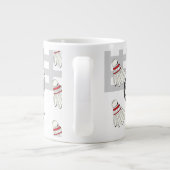 バドミントンプレーヤーコーヒーマグ ジャンボコーヒーマグカップ (裏面)