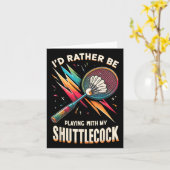 バドミントンプレーヤーシャトルラケットバドミントナー カード (黄色い花)
