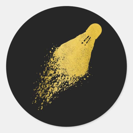 バドミントンプレーヤーヴィンテージバドミントン ラウンドシール (正面)