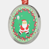 バドミントンホリデーギフトセラミックオーナメント メタルオーナメント (左)