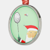 バドミントンホリデーギフト メタルオーナメント (左)