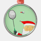バドミントンホリデーギフト メタルオーナメント (正面)