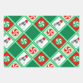 バドミントンホリデーギフト ラッピングペーパーシート (正面2)