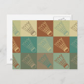 バドミントンポップ・アートのアート ポストカード (正面/裏面)